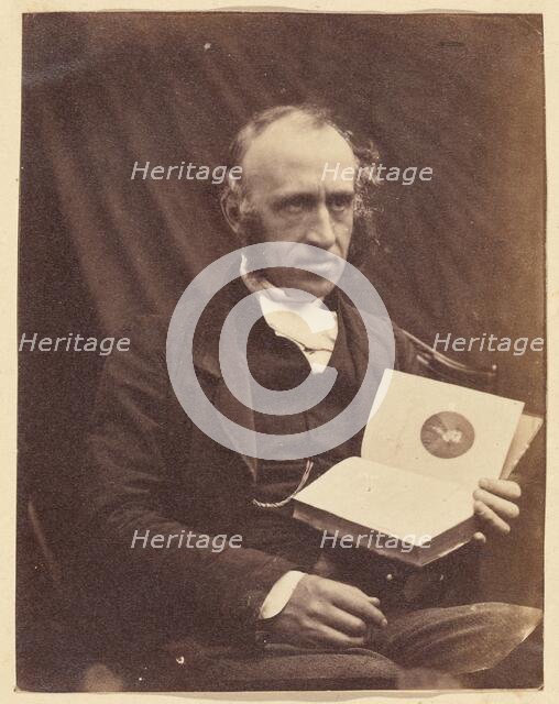 Portrait of Seated Man with a Book, 1870-1875. Creator: Unknown.