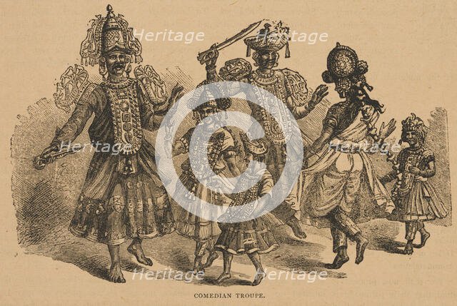 Comedian Troupe from "Hagenbeck's World Renowned Ceylonese Exhibition", 1886. Creator: Unknown.