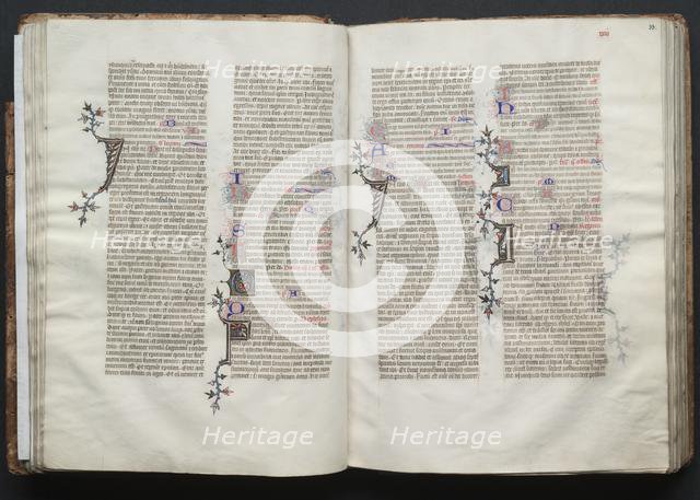 The Gotha Missal: Fol. 32v, Text, c. 1375. Creator: Master of the Boqueteaux (French); Workshop, and.