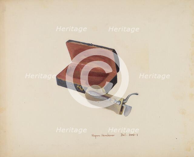 Lancet and Case, c. 1938. Creator: Regina Henderer.