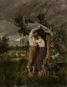 Refuge before a Storm, 1880. Creator: Paul Merwart.