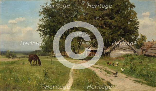 Rural Landscape, 1890-1900. Creator: Klodt (Clodt), Nikolai Alexandrovich (1865-1918).