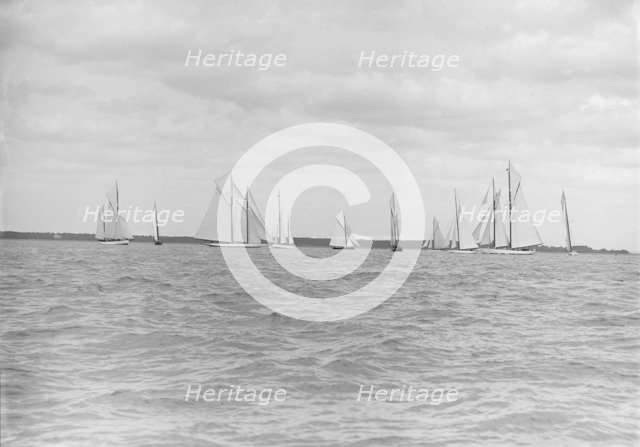 Start for the King's Cup yacht race, 1913. Creator: Kirk & Sons of Cowes.
