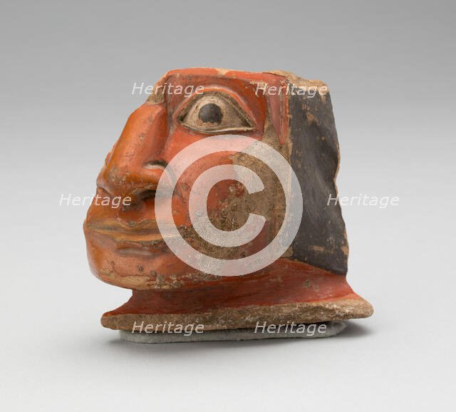 Head Fragment from a Large Ceremonial Jar, A.D. 700/800. Creator: Unknown.