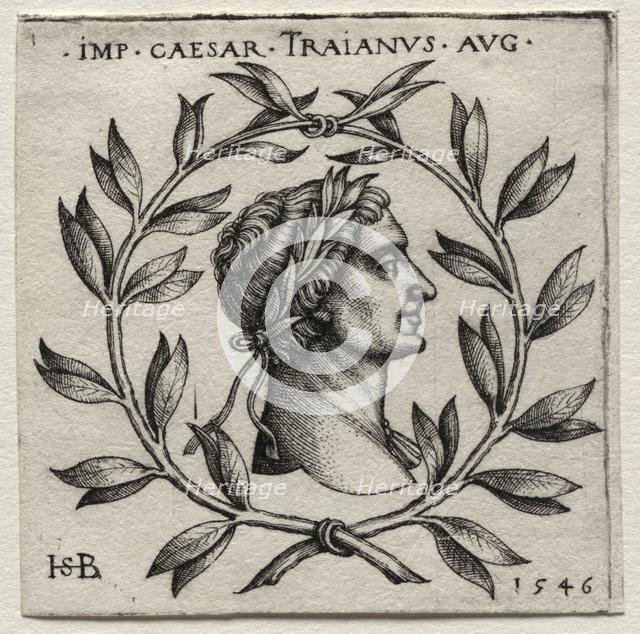 Trajan, 1546. Creator: Hans Sebald Beham (German, 1500-1550).