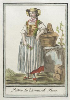 Costumes de Différents Pays, 'Laitiere des Environs de Berne', c1797. Creator: Jacques Grasset de Saint-Sauveur.