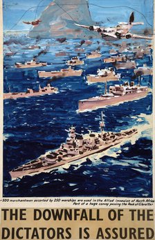 500 merchantmen escorted by 250 warships are used...', WWII poster, between 1939 and 1946, Creator: Central Office of Information.