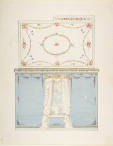 Ceiling and wall design, 19th century. Creator: Anon.