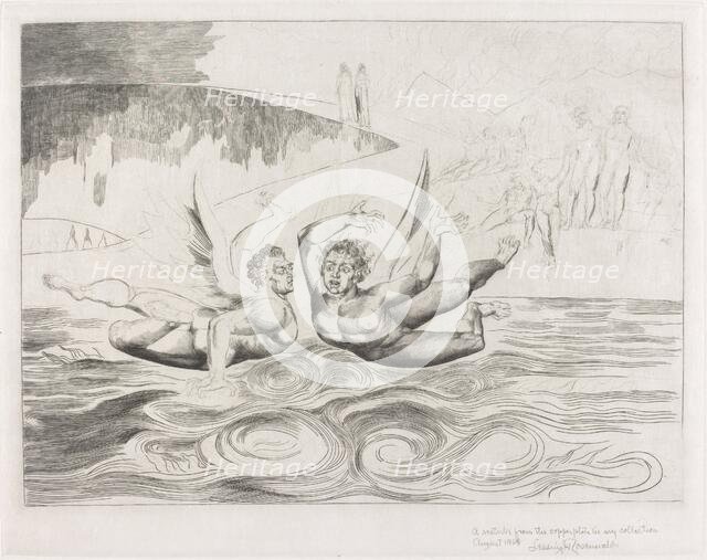 The Circle of the Corrupt Officials; the Devils Mauling Each Other, 1827. Creator: William Blake.