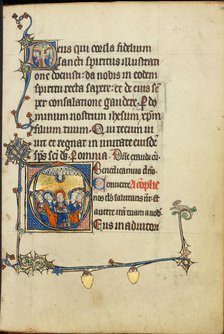 Initial D: The Ascension; Initial D: Pentecost; Ruskin Hours, about 1300. Creator: Unknown.