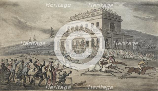 The Rev. Dr. Syntax Loses his Money on the Raceground at York. Creator: Thomas Rowlandson (British, 1756-1827).