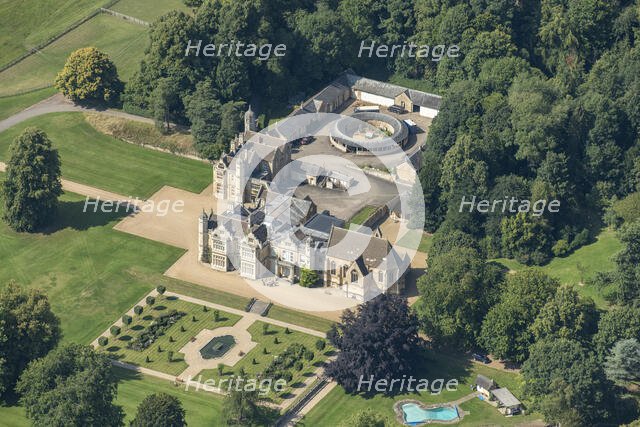 Exton Hall, a 19th century country house with chapel, stables and riding school, Rutland, 2024. Creator: Robyn Andrews.