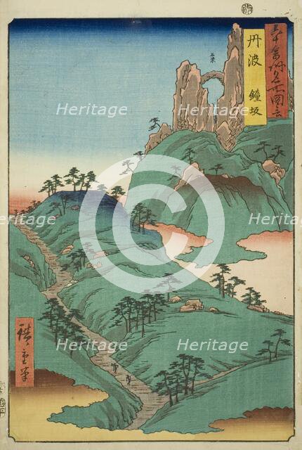 Tanba Province: Kane Slope (Tanba, Kanesaka), from the series "Famous Places in the..., 1853. Creator: Ando Hiroshige.