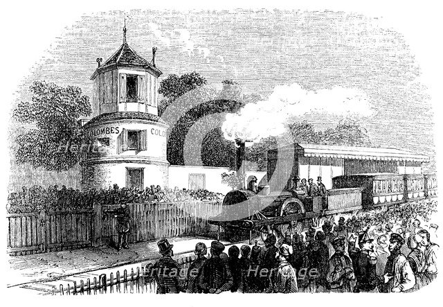 Opening of the railway line from Asnieres to Argenteuil (France), four kilometers, on April 27, 1…