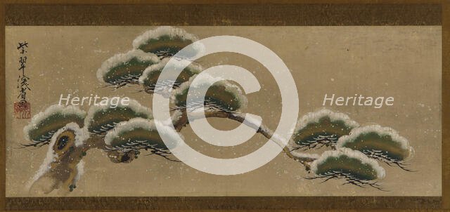 Snow-laden Pine Boughs, Edo period, 18th century. Creator: Ogata Kenzan.