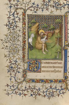 Saint John the Baptist in the Wilderness; Book of Hours, about 1410. Creator: Unknown.