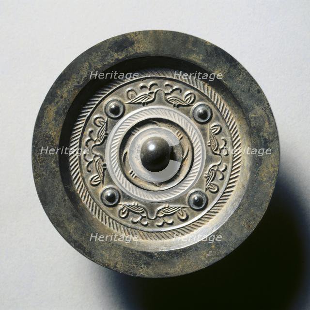 Mirror with Four Nipples and Eight Birds, 1st century BC. Creator: Unknown.