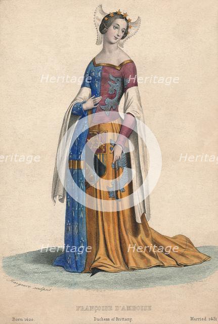 'Françoise d'Amboise, Duchess of Brittany', c1840.  Creator: Edward Hargrave.