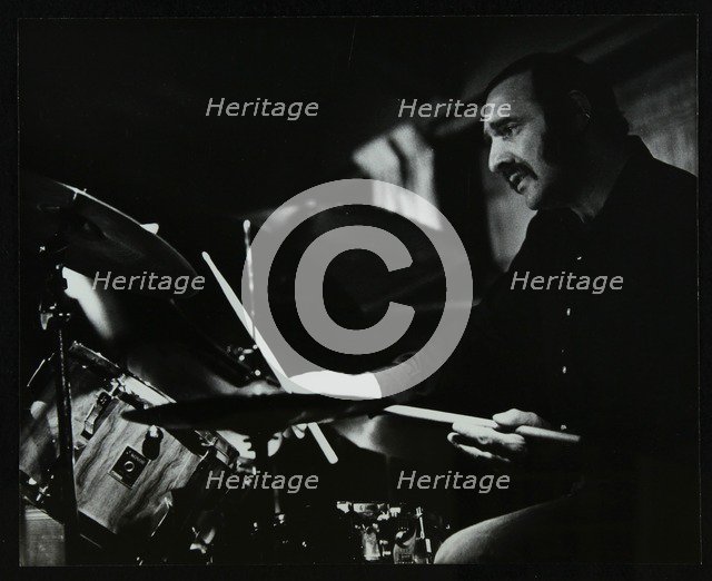 Drummer Alan Jackson playing at The Stables, Wavendon, Buckinghamshire. Artist: Denis Williams