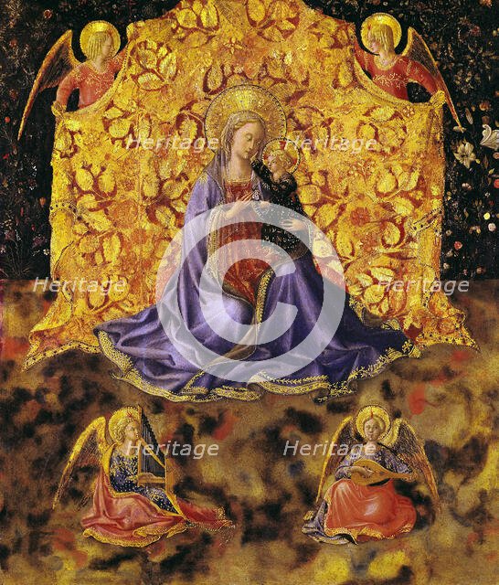 The Virgin of Humility (Madonna dell'Umilitá), c. 1450. Creator: Angelico, Fra Giovanni, da Fiesole (ca. 1400-1455).