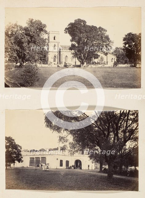 View of a Church and Grounds, 1850s. Creator: Unknown.