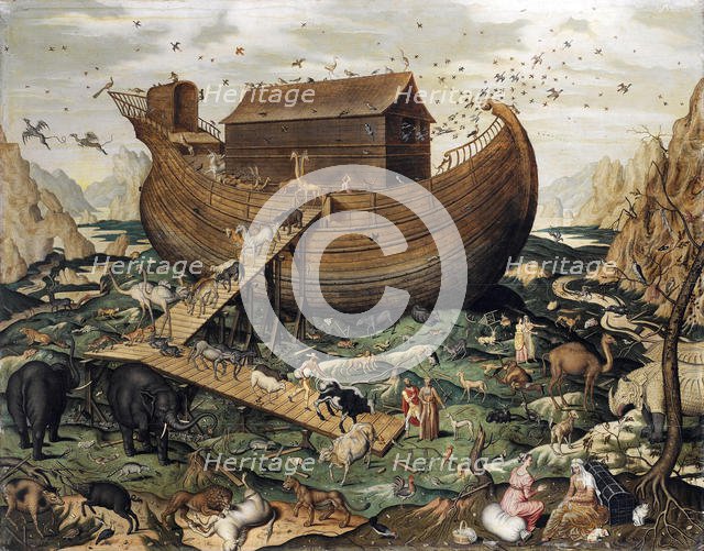 The Noah's Ark on Mount Ararat, 1570. Artist: De Myle, Simon (active ca. 1570)