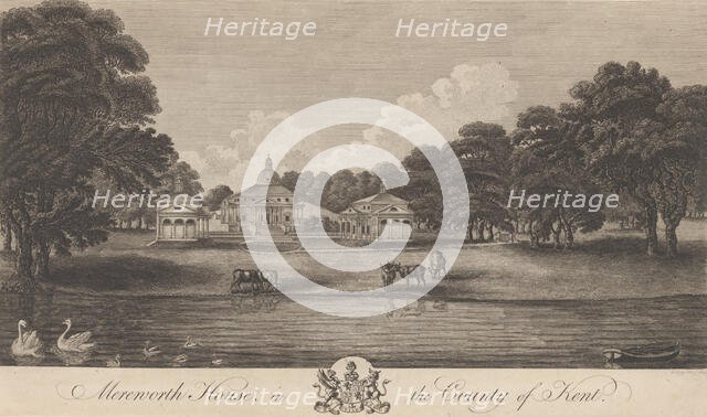 Nash Court in Boughton, in the County of Kent, from Edward Hasted's, The History and To..., 1777-90. Creator: Anon.