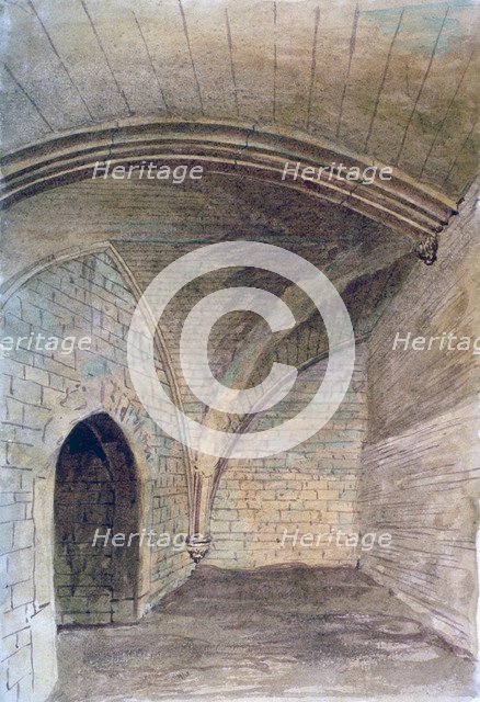 St Michael's Crypt, Aldgate, London, 1876. Artist: John Phillipps Emslie