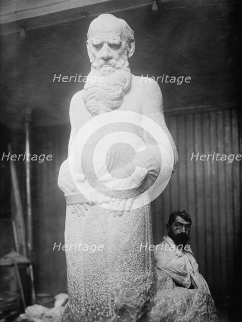 Serge Mercouroff and "Tolstoi", between c1910 and c1915. Creator: Bain News Service.