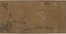 Rabbits, birds, and flowers, 17th century. Creator: Unknown.