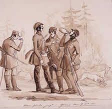"My first hunt". Gimo October 7, 1841.  Creator: Fritz von Dardel.