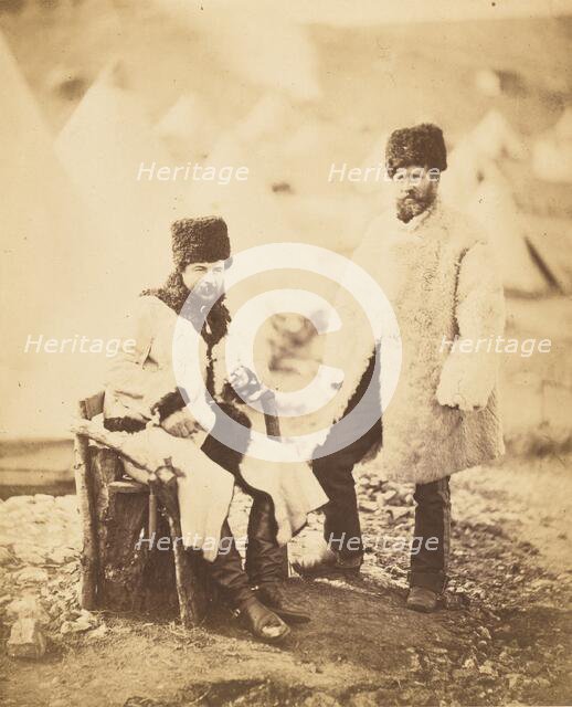 Captain Brown, 4th Light Dragoons and Servant, in Winter Dress., 1855. Creator: Roger Fenton.