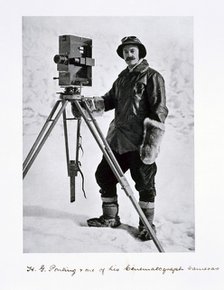 Herbert Ponting, British photographer, in the Antarctic, 1910-1912. Artist: Unknown
