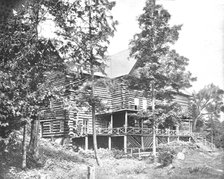 Old Log Cabin, Lake Placid, Adirondacks, New York State, USA, c1900.  Creator: Unknown.