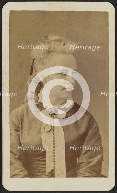 Carte-de-visite portrait of Miss Thiele, ca. 1865. Creator: Unknown.