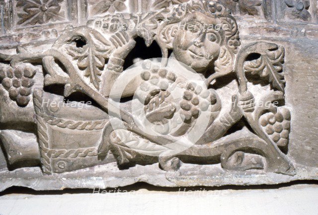 Dionysos, Limestone relief, Ahnassia El-Medina, Beni-Souef, 3rd Century.  Artist: Unknown.