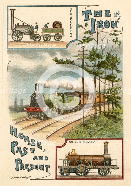 'The Iron Horse Past and Present', c1900. Artist: Unknown
