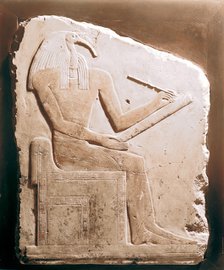 Thoth, ibis-headed god of the Moon, Ancient Egyptian, 5th-6th Dynasty (c2498-2181 BC). Artist: Unknown