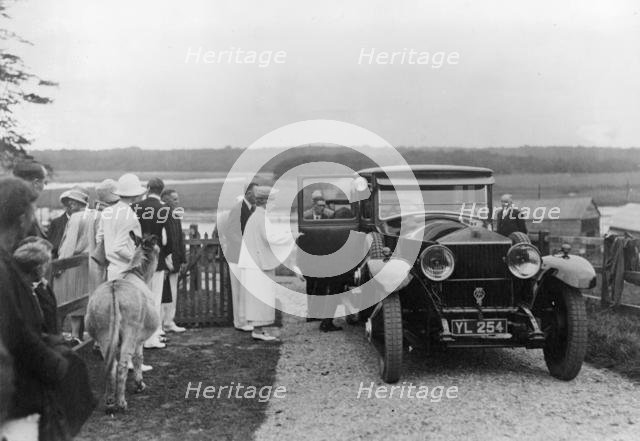 Queen Mary visiting Bucklers Hard, Hampshire in 1928. Creator: Unknown.