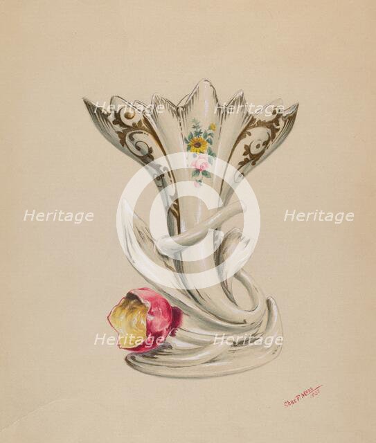 Vase, c. 1937. Creator: Charles Moss.