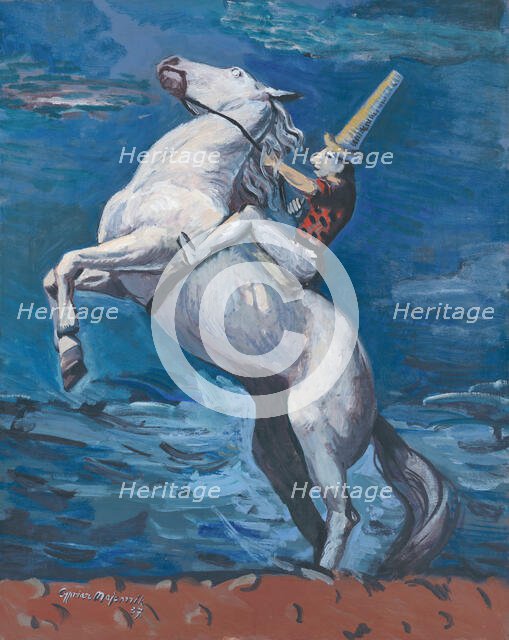A Rider by the Seashore, 1937. Creator: Cyprian Majernik.