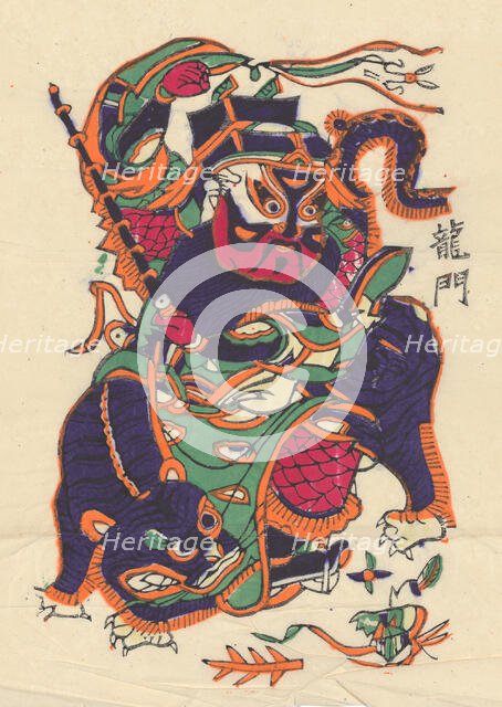 One hundred thirty-five woodblock prints including New Year's pictures (nianh..., 19th-20th century. Creator: Unknown.