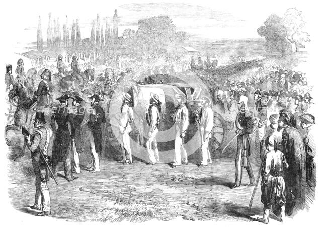 Funeral of Captain Parker, at the Champ des Morts, at Pera, 1854. Creator: Unknown.