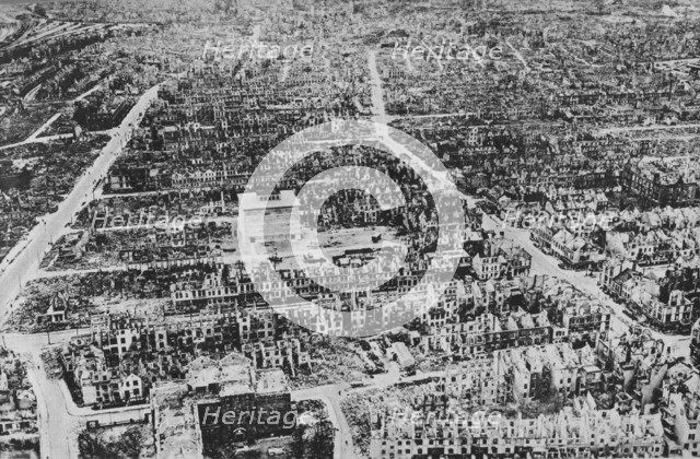 'What British Bombers Did at Bremen on the Weser', 1945. Artist: Unknown.