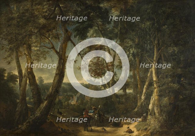 Landscape with High Trees near a Ravine. Creator: Philips Augustijn Immenraet.