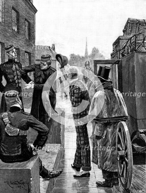 Sketches of military life: arrival of the new Subaltern, 1890. Creator: R. Taylor.