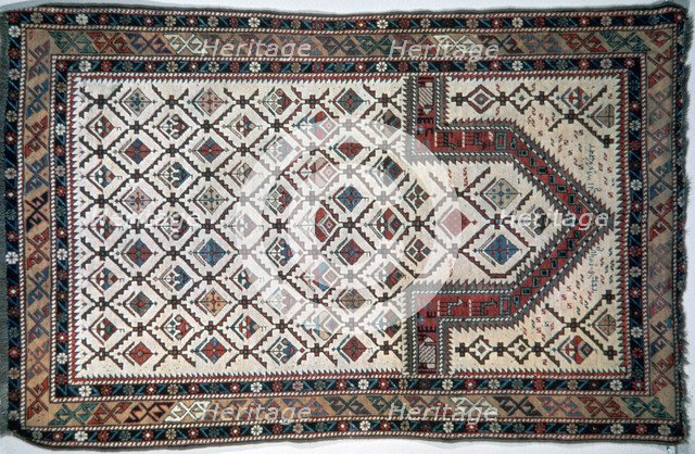Prayer rug from Dagestan, Caucasus. Artist: Unknown