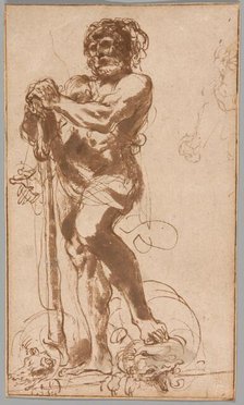 The Triumphant Hercules with the Vanquished Hydra, c. 1618. Creator: Guercino.