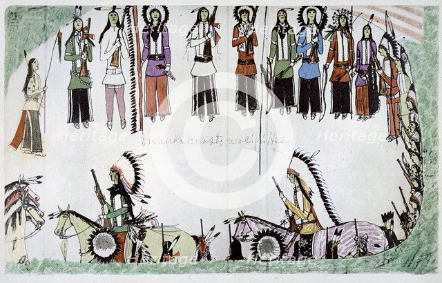 'Smoothing the Place Dance', c1889-1913. Artist: Amos Bad Heart Buffalo