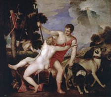 Venus and Adonis', a work by Titian in 1553.
